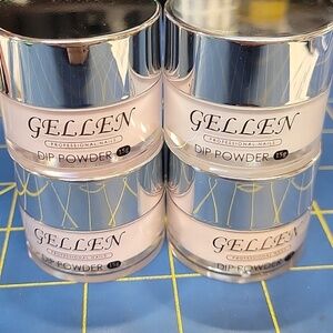 Gellen Dip Powder Set of 4 New Sealed Jars New